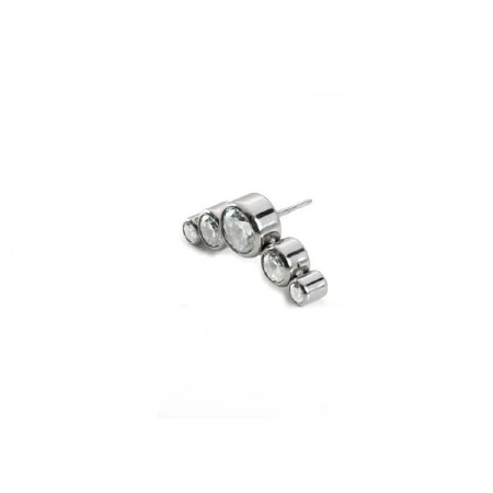 CLEAR CUBIC ZIRCONIA THREADLESS