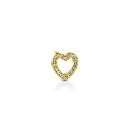 GOLD CLEAR CZ HEART 