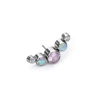 THREADLESS ZIRCON PINK OPALS